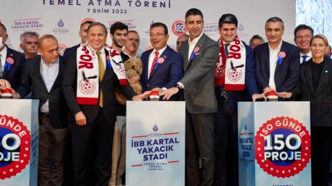 Kartal Yakacık Stadı ve Cevizli Yaşam Merkezi'nin temel atma töreninden kareler