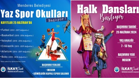 Menderes Belediyesi’nde spor okulları ve halk dansları kursları başlıyor