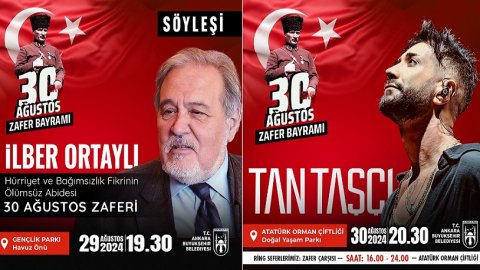 İşte Ankara Büyükşehir Belediyesi'nin 30 Ağustos Zafer Bayramı programı