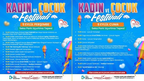 İzmit Belediyesi Kadın ve Çocuk Festivali başlıyor