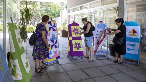 Mersin Büyükşehir Belediyesi’nin atölyelerinden Kırkyama Çocuk Yorganı Sergisi