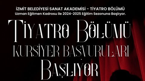 İzmit Belediyesi Sanat Akademisi Tiyatro Bölümü yeni dönem başvuruları başladı