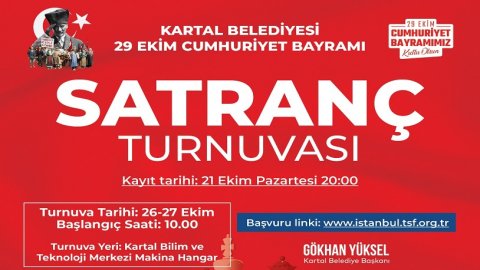 Kartal Belediyesi'nden 29 Ekim'e özel Cumhuriyet Kupası Satranç Turnuvası