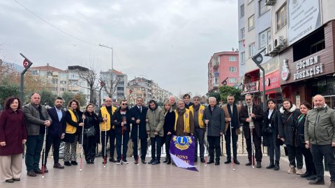 Gemlik Belediyesi'nden görme engelliler için farkındalık etkinliği