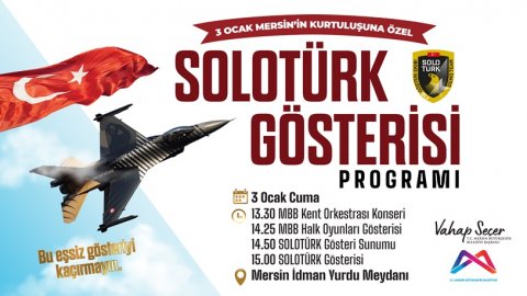 Mersin Büyükşehir Belediyesi muhteşem bir SOLOTÜRK gösterisine hazırlanıyor