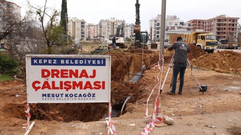 Kepez Belediyesi ilçenin yağmur suyu altyapısı güçlendirmeye devam ediyor