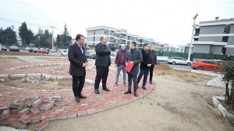 Menderes Belediye Başkanı İlkay Çiçek yapılan çalışmaları yerinde inceledi